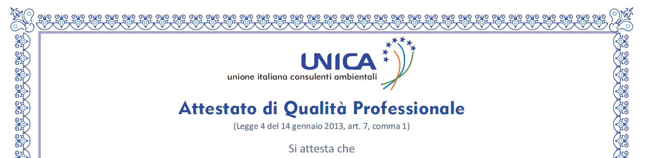 Attestazione di Qualità Professionale